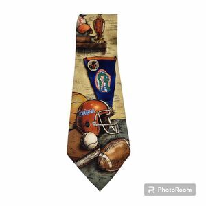 University of FL Gators Necktie Mens 60" Eagles Wings Graphic Vtg NCAA Sports